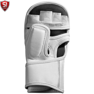 Gants de sparring MMA de haute qualité, sur mesure, en cuir PU, antidérapants, avec sangle de poignet réglable, fermeture auto-agrippante, pour adultes - Product Image 3