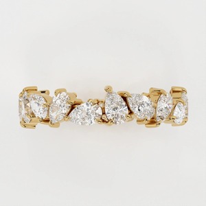Anillo de Eternidad de Diamantes de Corte Mixto de 5 CTW en Oro de 14K, Anillo de Boda con Diamantes Cultivados en Laboratorio, Joyería Fina - Product Image 3