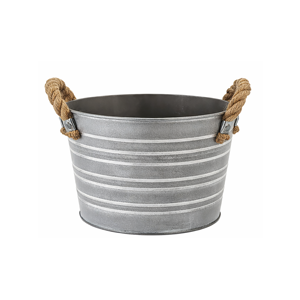 Maceta de Metal Galvanizado Estilo Rústico, Cesta Vintage para Flores, Marca Headway Crafts - Product Image 2