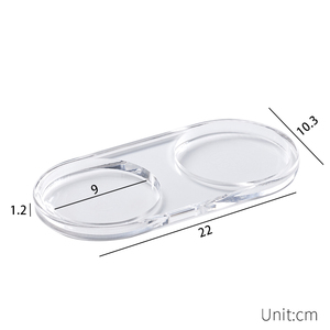 [Holar] <b>Taiwan</b> Made Round Clear <b>Acrylic</b> Jam Jar <b>Tray</b> for Honey Condiment Jars Storage Kitchen Buffet Display - Product Image 2