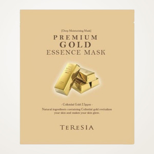 Mascarilla facial - Mascarilla coreana K-Beauty Tereusia Premium Gold Essence, paquete de 10 unidades, hecha en Corea, con vitaminas - Product Image 4