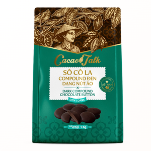 Best Manufacture Wholesale Compound Dark Chocolate Cocoa Button 1KG Cookies Biscuits Bakery HALAL OEM/ODM Service Good Price - Product Image 1