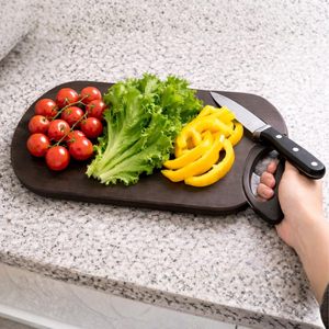 Planche à découper en bois de manguier avec poignée, robuste, pour couper et servir, sans danger pour les aliments, 42 x 19,5 x 3 cm - Product Image 4