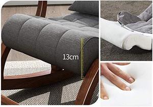 Fauteuil à bascule en bois de Sheesham, artisanal, robuste et rembourré |   pour le salon |   Chaise de relaxation portable avec coussin - Product Image 3