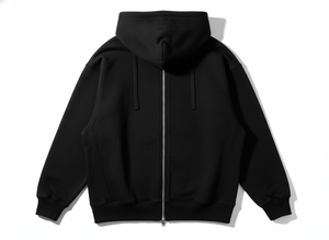 Sweat à capuche surdimensionné pour homme en velours de renard argenté 600g, tricoté, décontracté, chaud, coupe-vent, polyester/coton, doublure polaire, personnalisable - Product Image 5