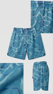 Pantalones Casuales de Hombre a la Moda, Cintura Media Elástica, 100% Poliéster, Holgados, Transpirables, de Secado Rápido, con Estampado y Cierre con Cordón Frontal - Product Image 6