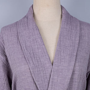 Premium Solid Women Sleepwear Pyjamas Custom Super Soft Breathable Home Shawl Collar Bathrobe - Product Image 4