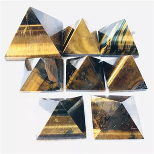 พีระมิดคริสตัลควอตซ์หินธรรมชาติ จักระ พีระมิดคริสตัลไทเกอร์อาย สำหรับเสริมฮวงจุ้ย - Product Image 2