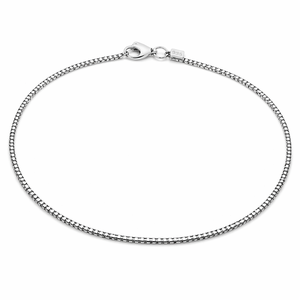 Collar de Cadena de Plata de Ley 925 para Mujer, 18 Pulgadas, Chapado en Rodio, Antideslustre, Sin Níquel, Regalo de Boda, Joyería al por Mayor - Product Image 1
