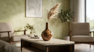 Jarrón Clásico de Ónix Marrón Natural Pulido, Hecho a Mano, de Cuello Corto, para Flores, Varios Colores, Navidad, Venta al por Mayor, Logotipo Personalizado - Product Image 4