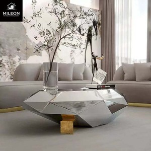 Boca Luxury Wave Polished Brass Center <strong>Table</strong> Living Room Center Coffee <strong>Table</strong> Black Glass <strong>Top</strong> Coffee <strong>Table</strong> Villa <strong>Decoration</strong> - Product Image 4