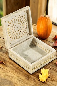 Caja de Almacenamiento de Piedra Jabonera Hecha a Mano – Caja Decorativa y para Joyería de Piedra Tallada a Mano para Exportación al por Mayor | Caja de Accesorios - Product Image 2