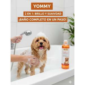 Champú para Perros Yommy de Frontline Pet Care, 250 ml, pH Neutro, 2 en 1, Acondicionador para Piel Sensible, para Limpieza y Baño de Mascotas - Product Image 2