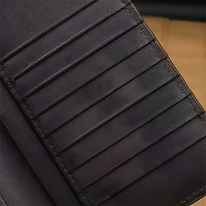 Premium Bifold Dark Brown Animal Pattern Leather Long <b>Wallet</b> Men Luxury Slim Multi Slot Card Holder <b>Cash</b> Clutch Vintage Purse - Product Image 4