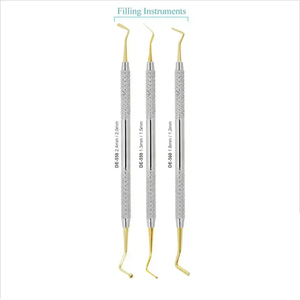 Instrumentos Bone Bridge de 2.5mm y 6mm para Relleno Dental de Composite, de Acero Inoxidable con Punta Dorada, 175mm de Longitud, Reutilizables, Manuales - Product Image 1
