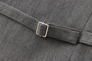 Gilet décontracté à col en V pour femme, motif rayé multicolore, 5 coloris, boutons, couleur unie, tendance - Product Image 6