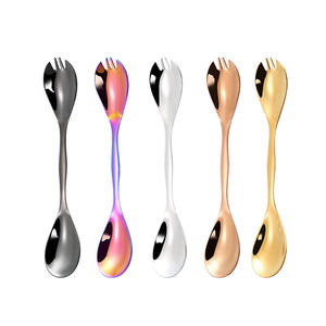 Stainless Steel <b>Metal</b> Spork Wholesale Spoon Fork Combo Outdoor Camping Travel Dining Utensil - Product Image 1