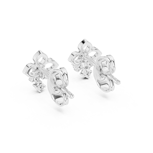 Juego de anillos con diamantes cultivados en laboratorio BLOSSAM DIAMOND DROP, engastados en oro blanco macizo de 18 quilates, para compromiso, boda, fiesta, regalo de San Valentín, uso diario. - Product Image 3