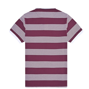 Mens Striped Polo Shirt Short Sleeve Casual Soft Breathable Lightweight <b>Classic</b> Stand Collar Summer Smart Casual Cotton Wear - Product Image 2