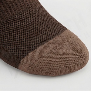 Brown Ankle <b>Socks</b> Solid Knitted Breathable Spandex Polyester Casual Daily Wear Summer Style Adult Regular Fit - Product Image 6