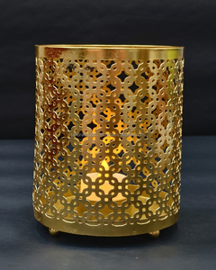 New Arrival Classic <b>Gold</b> Votive Candle Holder Tabletop Decoration Metal <b>Lantern</b> for Christmas Home Festive Ramadan Decoration - Product Image 3