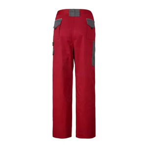 Pantalones Cargo Rojos Unisex, Múltiples Bolsillos, Cintura Elástica, Transpirables, Tela 100% Poliéster, Antiarrugas, Secado Rápido, Corte Recto - Product Image 1