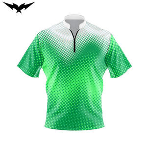 Maillot de bowling respirant unisexe, imprimé par sublimation, motif personnalisé, 100% polyester, couleurs personnalisées, manches courtes - Product Image 1