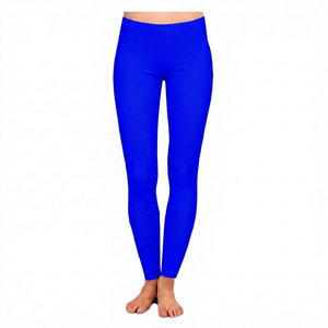 Leggings noirs unis taille haute pour femme en Spandex et Nylon, extensibles dans les quatre sens, avec taille élastique, pour le yoga - Product Image 6
