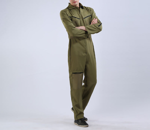 Combinaison de pilote, uniforme de pilote, fermeture éclair sur le devant, tissu résistant, combinaison de travail pour l'aviation, vêtement de travail flexible pour l'aviation - Product Image 4