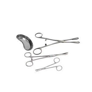 Kit d'instruments chirurgicaux gynécologiques 12 pièces en acier inoxydable, manuel, haute qualité, pour formation en chirurgie mineure, suture, CE ISO, pont osseux - Product Image 3