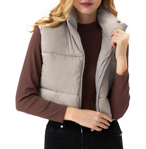 Chaleco Acolchado con Capucha para Mujer, Chaleco sin Mangas, Nuevos Diseños de Chalecos Acolchados para Mujer, Chaleco Largo de Color Sólido sin Mangas - Product Image 3