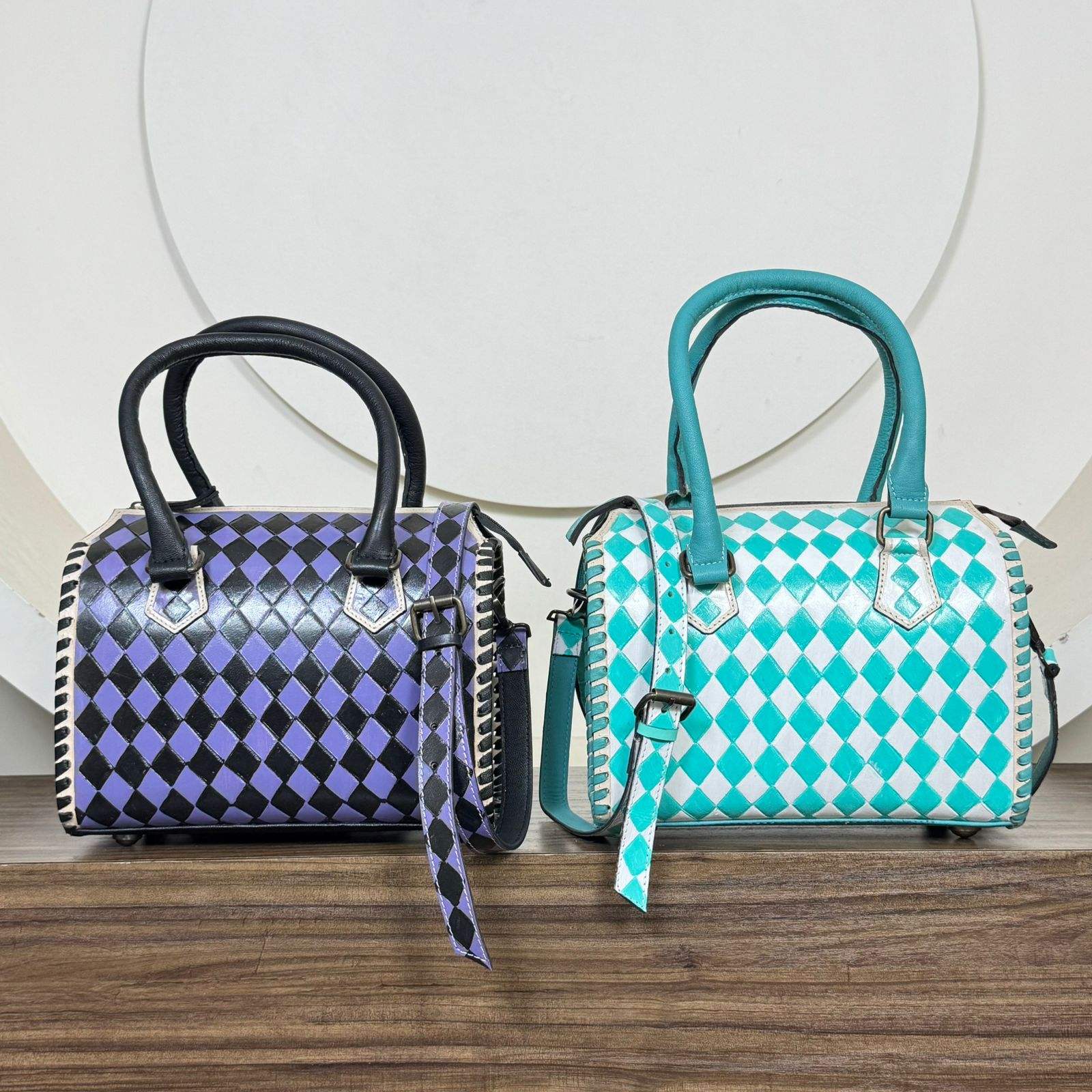 Black & Purple Checkered