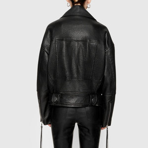 Women's Custom Made Breathable Quilted Genuine Leather Crop Jacket Winter Use High Quality Leather Jackets - Product Image 2