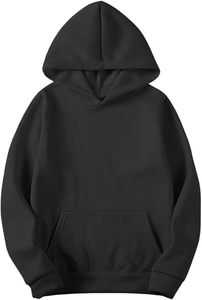 Wholesale Custom <b>Plain</b> <b>Black</b> Hoodie 100% Cotton Heavyweight Oversized Pullover Hoodie Blank Streetwear <b>Sweatshirt</b> OEM ODM - Product Image 2