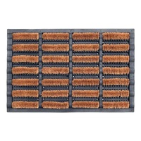 Hochleistungs-Gummi-Kokos-Draht bürsten matte Zylindrisches schwarzes und goldenes Design für effektive Schmutze ntfernung und Langzeit anwendung
