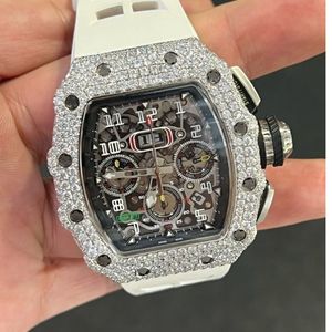Reloj de Diamantes Moissanite DEF de Alta Calidad, Estilo Hip Hop, con Mecanismo Mecánico Automático y Manual - Product Image 6