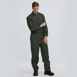 Combinaison de vol Nomex verte en gros – Vêtements de sécurité, pantalon, chemise, uniforme de travail - Product Image 2