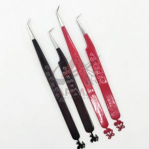 Pinzas de Acero Inoxidable para Extensión de Pestañas, con Aislamiento de 45 Grados, Herramientas de Belleza, Duraderas, Precisión, Marca Privada - Product Image 4