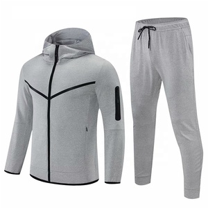 Best Quality Full Sized High Quality Men Blank Clothes <b>Hoodies</b> Tracksuit Custom Cropped Sweatsuit Sets - Product Image 4