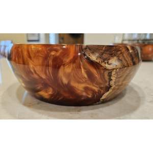 Handmade Wooden and Resin Bowl for Home Decor Eco-Friendly Serving Fruits Bowl - Product Image 4