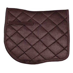 Tapis de selle tout usage noir matelassé respirant avec rembourrage en polyester, doublure en maille, sangle de selle et extérieur en coton pour l'équitation - Product Image 2