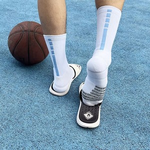 Professional Youth Sports Crew <b>Socks</b> Basketball <b>Running</b> Badminton Custom Spandex/Nylon/Cotton Fleece Anti-Foul Solid Non-slip - Product Image 5