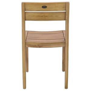 Chaise de salle à manger en teck massif, chaise de salle à manger confortable, écologique, imperméable, utilisation en extérieur et en intérieur, style farmhouse - Product Image 3