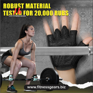 Gants de musculation demi-doigts avec sangle de poignet réglable, légers, séchage rapide, pour le sport et le cyclisme - Product Image 2