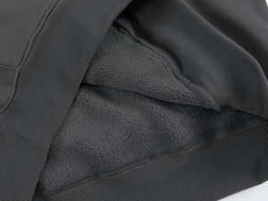 Vente en gros de sweats à capuche unisexes 100% coton pour l'hiver, personnalisables, surdimensionnés, couleur ardoise, avec impression numérique et finition teinte unie - Product Image 6