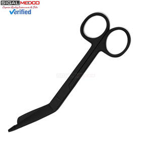 Tijeras para Vendajes Lister de 5.5 Pulgadas, Acero Inoxidable con Acabado Espejo y Recubrimiento de Titanio Negro, Paquete de 2 Tijeras para Trauma - Product Image 2
