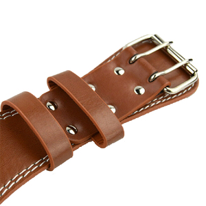 Most Demanded Cowhide Leather Double Fitness & Body Building Strong Soft <b>Back</b> <b>Support</b> Gym Exercise Training Workout Belt - Product Image 4