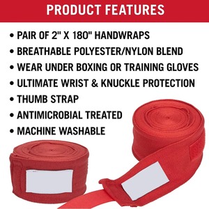 Vendas de Boxeo Personalizadas con Logotipo para Entrenamiento de Muay Thai y MMA, Transpirables, Duraderas, para Uso en Gimnasio, Protección Deportiva Multicolor - Product Image 4