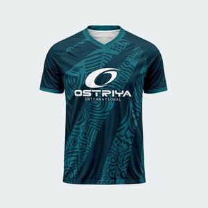 2026 Latest Model Trendy Neck <b>Soccer</b> Jersey for Adults Customized Sportswear Solid Color Name Printing Breathable Quick Dry High - Product Image 2