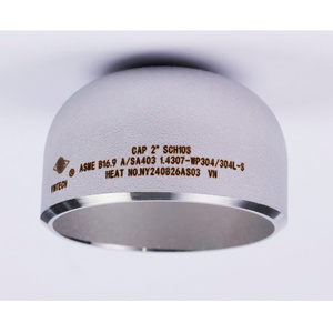 Capuchon de tuyau en acier inoxydable industriel ASME B16.9 A SA403 sans soudure, surface lisse, vente en gros - Product Image 4